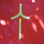 Kalligraphie Ding, der 4 Himmels-Stamm, Yin-Feuer