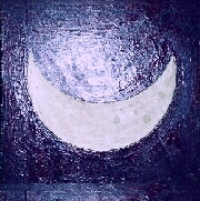 der Mond, das Symbol des Yin am Himmel