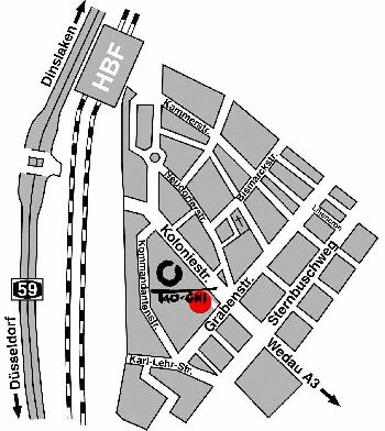 Tao-Chi, der Weg zum Dojo Duisburg-Neudorf, Liliencronstra�e 17. Und zu nseren Kurszeiten