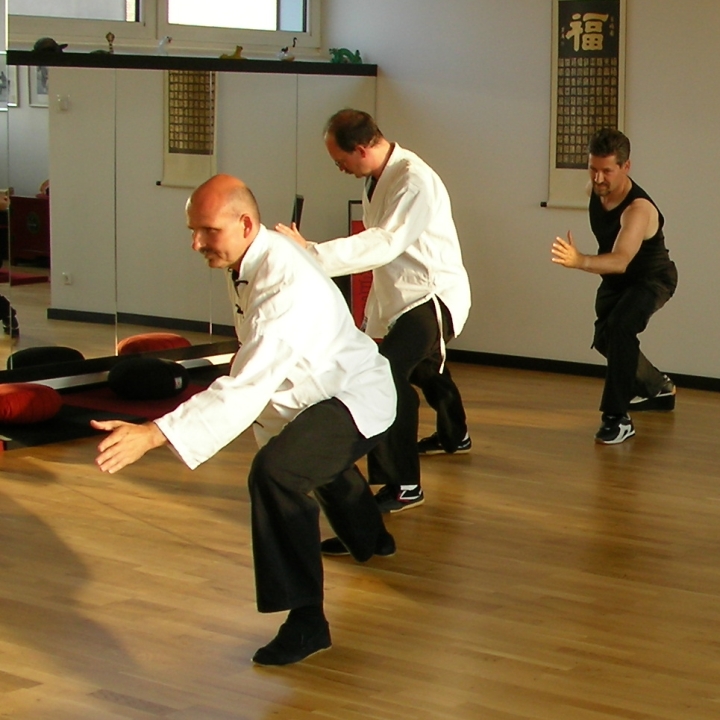 Kursleiter Thomas A. Blume. Bilder aus der Peking-Form des Tai-Chi