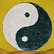 das Taiji-Symbole des Yin und Yang